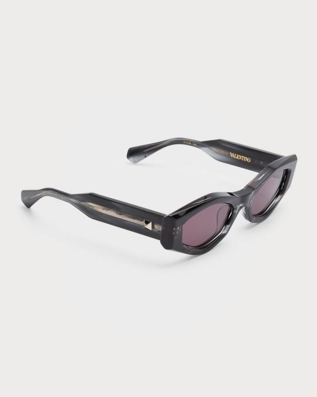 Tre Acetate & Titanium Cat-Eye Sunglasses
